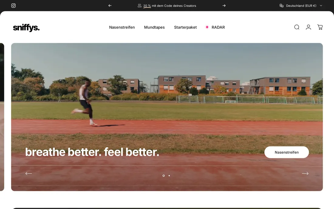 Startseite von sniffys.de